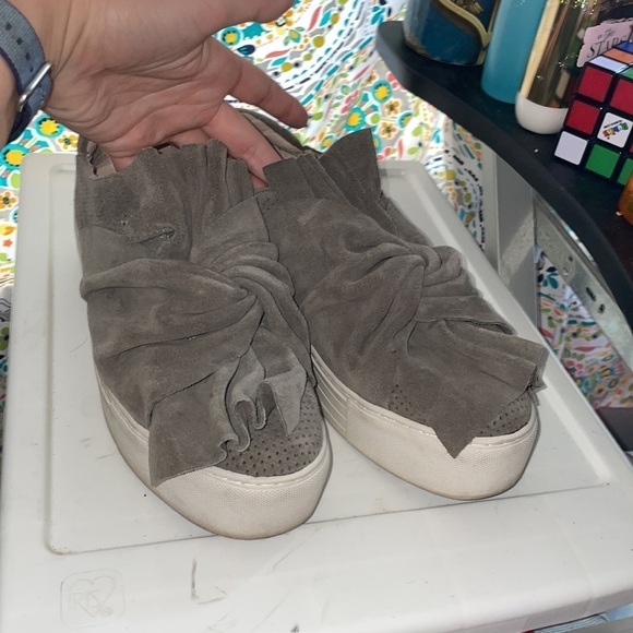 8.5 Kenneth Cole reaction leather upper platform bow sneaker shoes - Picture 4 of 6